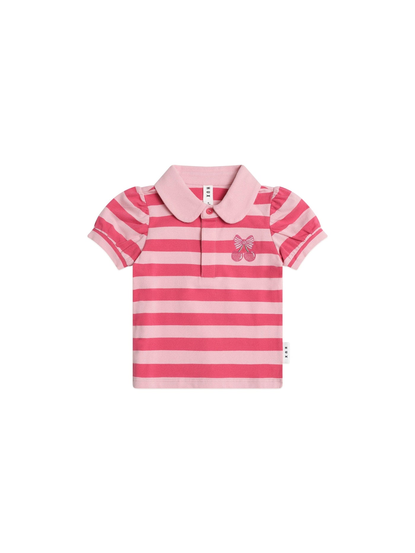 Huxbaby - Cherry Pie Puff Sleeve Polo Tee - HB2101S25 Short Sleeve Shirt Huxbaby 