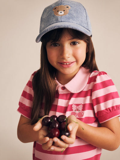 Huxbaby - Cherry Pie Puff Sleeve Polo Tee - HB2101S25 Short Sleeve Shirt Huxbaby 