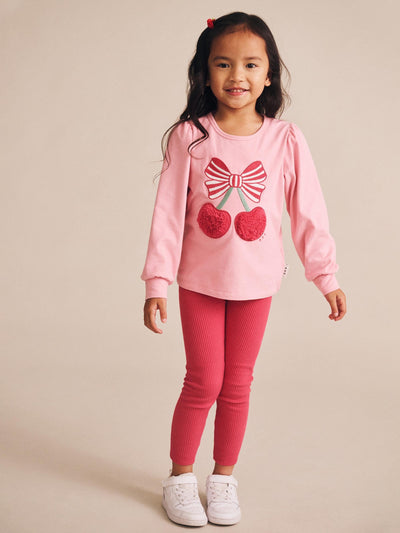 Huxbaby - Cherry Pie Puff Sleeve Top - HB2109S25 Long Sleeve Top Huxbaby 