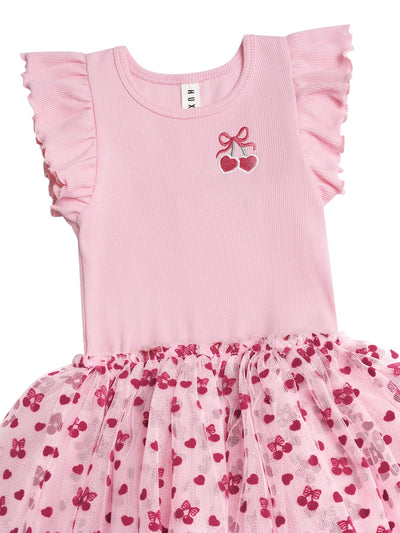 Huxbaby - Cherry Pie Rib Tulle Dress - HB1054S25 Tutu Dress Huxbaby 
