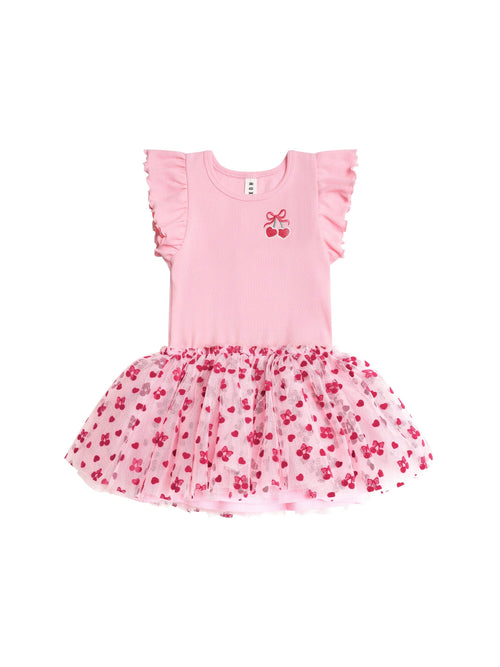 Huxbaby - Cherry Pie Rib Tulle Dress - HB1054S25