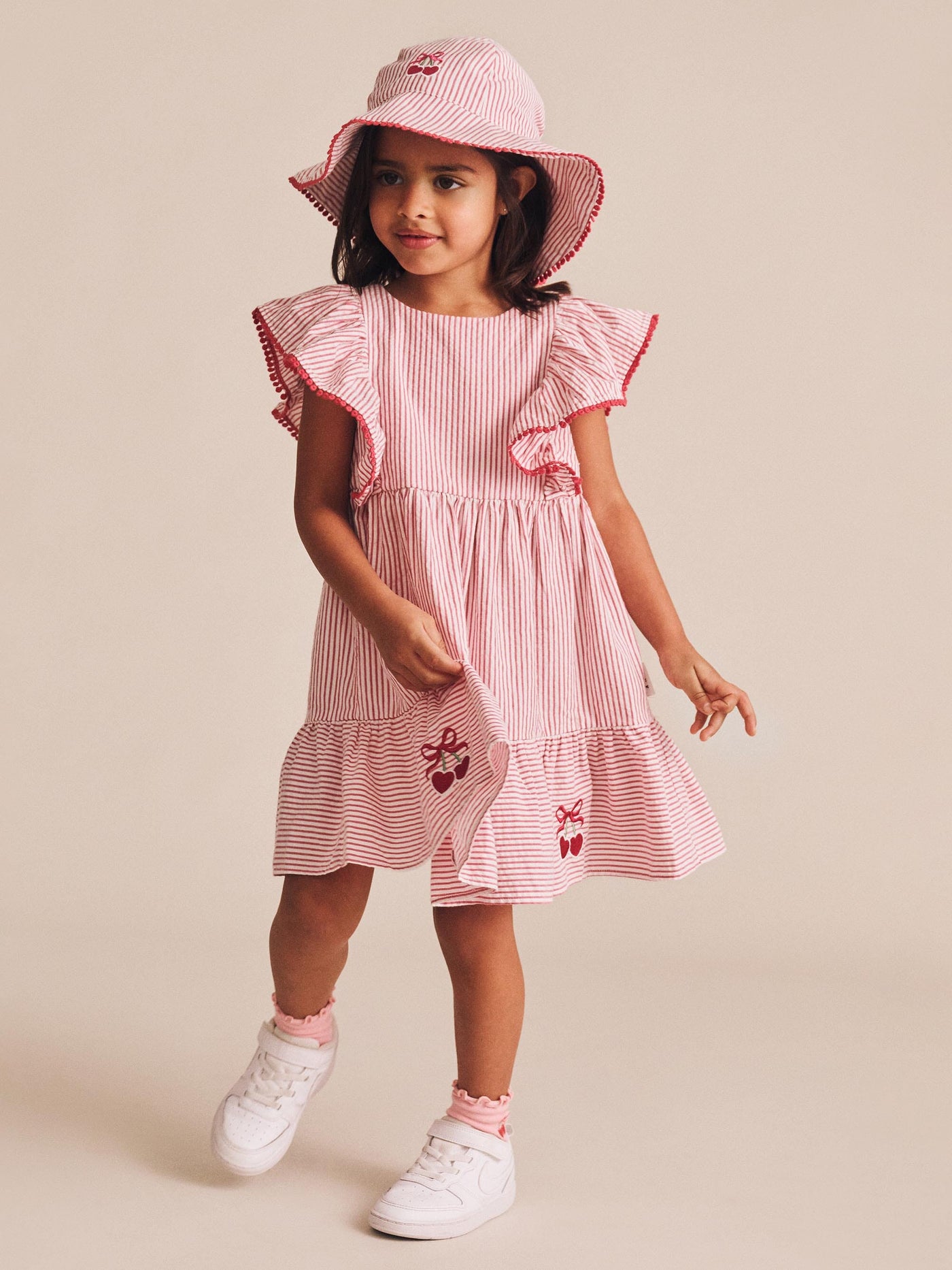 Huxbaby - Cherry Pie Stripe Dress - HB1312S25 Short Sleeve Dress Huxbaby 