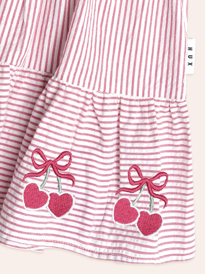 Huxbaby - Cherry Pie Stripe Dress - HB1312S25 Short Sleeve Dress Huxbaby 