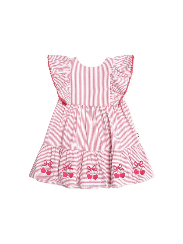Huxbaby - Cherry Pie Stripe Dress - HB1312S25 Short Sleeve Dress Huxbaby 
