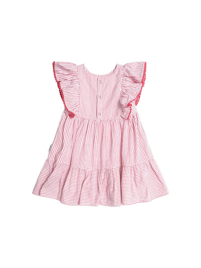 Huxbaby - Cherry Pie Stripe Dress - HB1312S25 Short Sleeve Dress Huxbaby 
