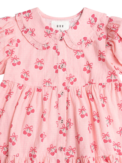 Huxbaby - Cherry Pie Tiered Smock Dress - HB1314S25 Short Sleeve Dress Huxbaby 