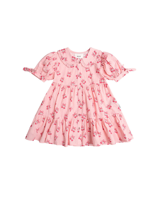 Huxbaby - Cherry Pie Tiered Smock Dress - HB1314S25 Short Sleeve Dress Huxbaby 