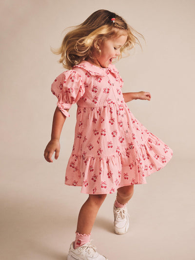 Huxbaby - Cherry Pie Tiered Smock Dress - HB1314S25 Short Sleeve Dress Huxbaby 
