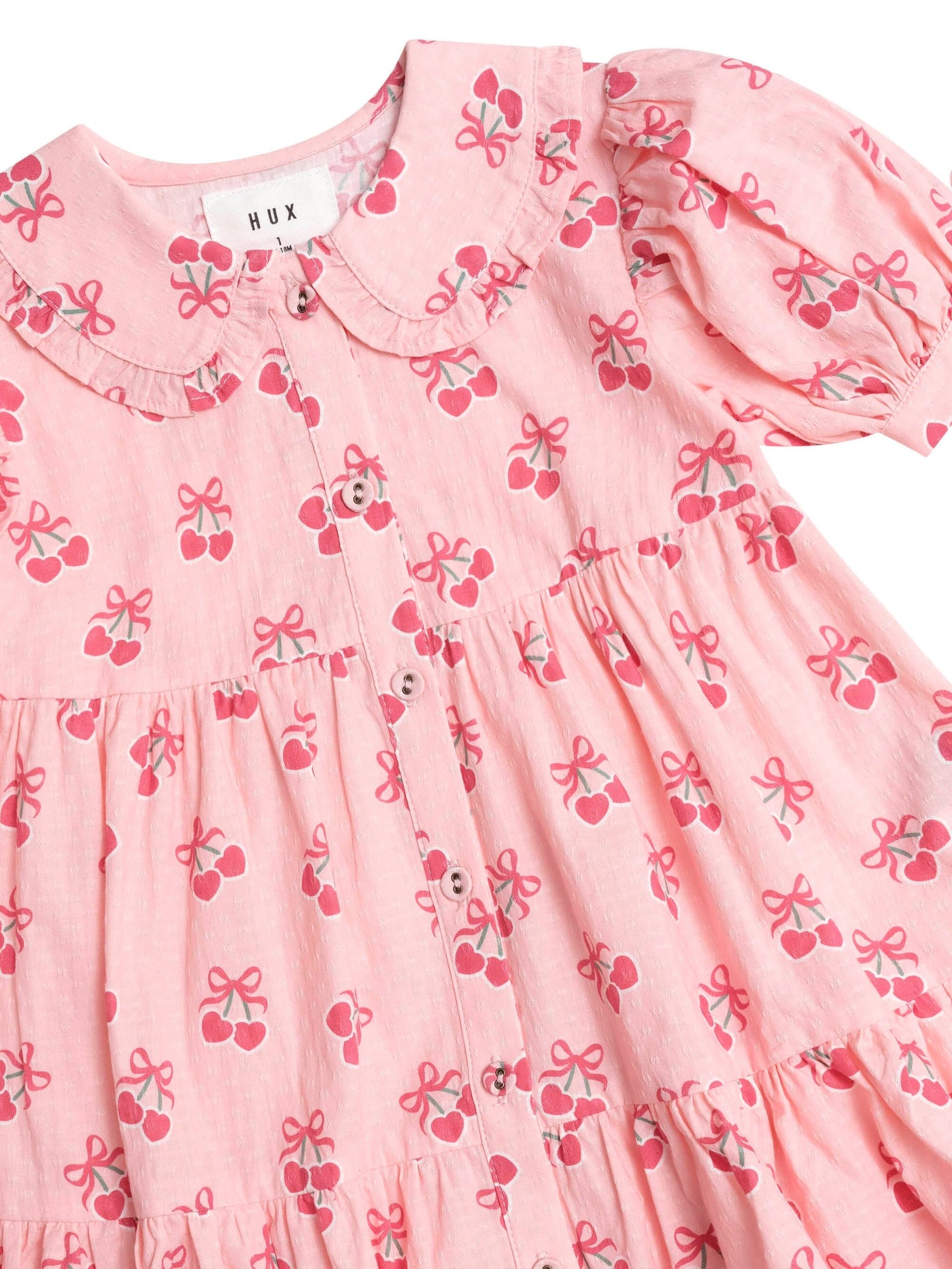 Huxbaby - Cherry Pie Tiered Smock Dress - HB1314S25 Short Sleeve Dress Huxbaby 