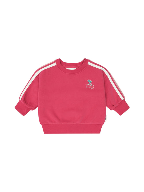 Huxbaby - Cherry Racer Stripe Sweatshirt