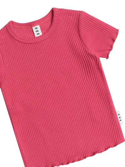 Huxbaby - Cherry Rib Tee - HB2092S25 Short Sleeve T-Shirt Huxbaby 