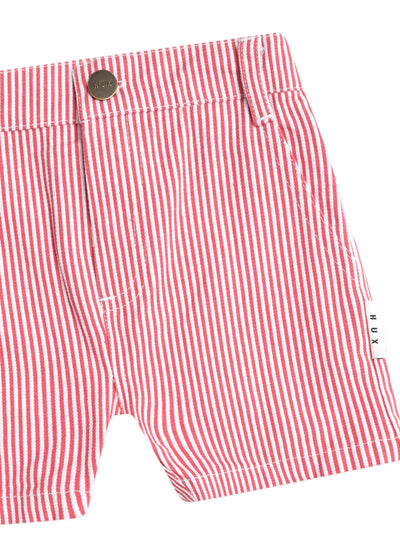 Huxbaby - Chill Red Stripe Chino Shorts - HB6332S25 Shorts Huxbaby 