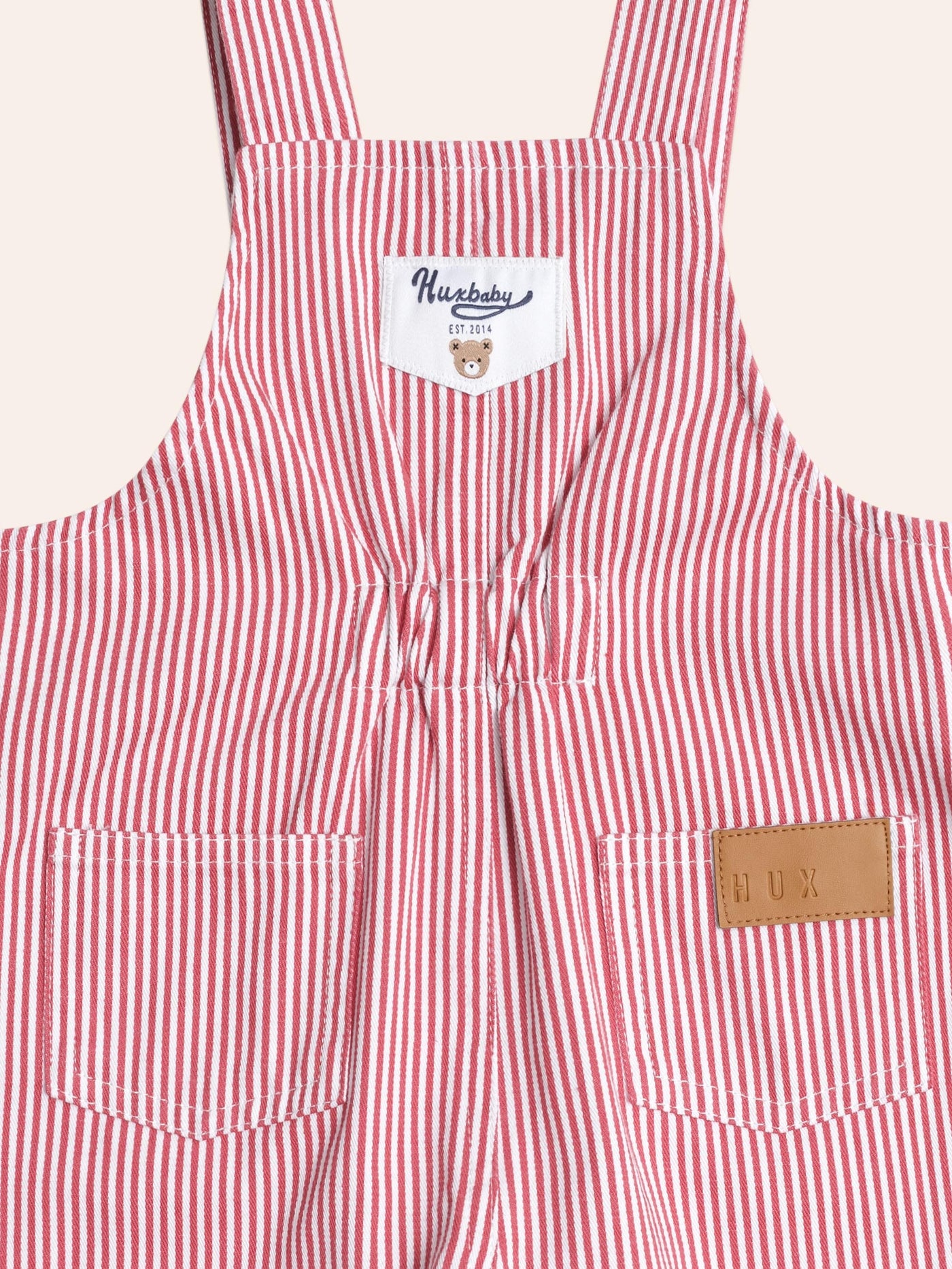 Huxbaby - Chill Red Stripe Short Overalls - HB0320S25 Overalls Huxbaby 