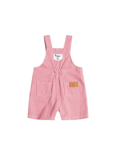 Huxbaby - Chill Red Stripe Short Overalls - HB0320S25 Overalls Huxbaby 