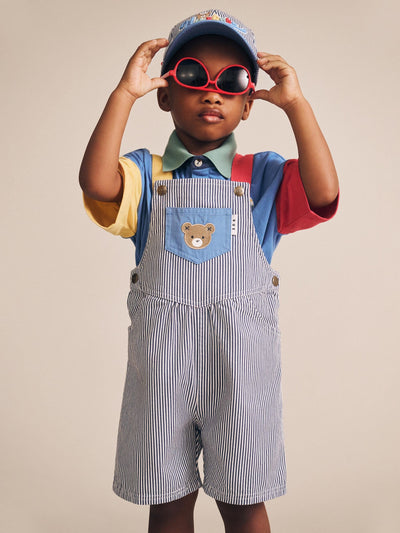 Huxbaby - Classic Stripe Short Overalls - HB0042S25 Overalls Huxbaby 