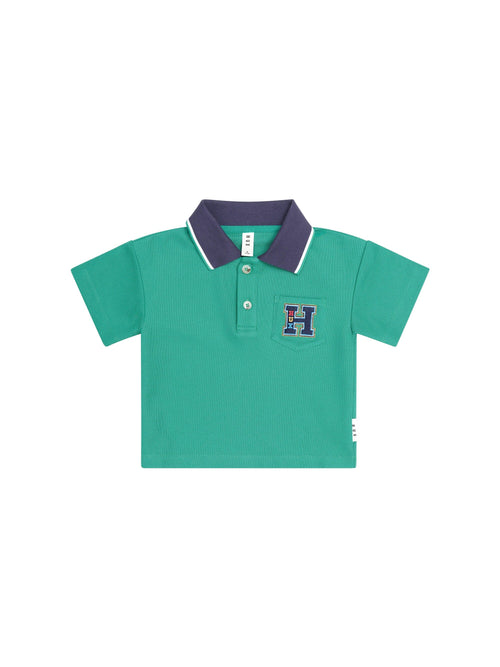 Huxbaby - Collegiate Pique Polo | Vintage Green