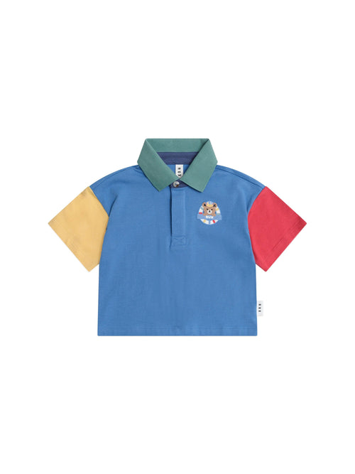 Huxbaby - Colour Block Boxy Polo Tee - HB2122S25