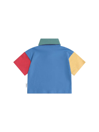 Huxbaby - Colour Block Boxy Polo Tee - HB2122S25 Short Sleeve Shirt Huxbaby 