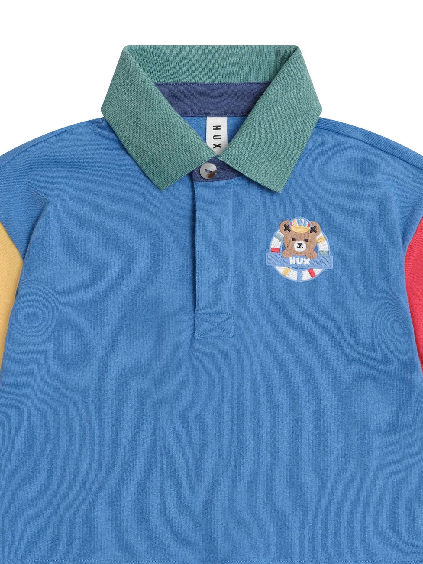 Huxbaby - Colour Block Boxy Polo Tee - HB2122S25 Short Sleeve Shirt Huxbaby 