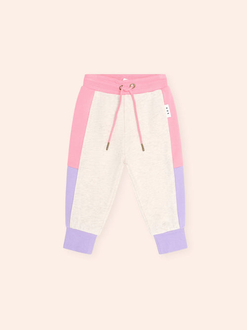 Huxbaby - Colour Block Sweatpant | Multi Pink
