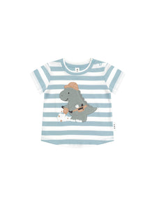 Huxbaby - Construction Dino Stripe T-Shirt - HB2066S24