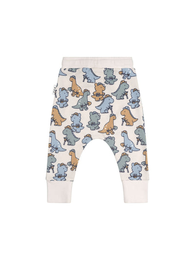 Huxbaby - Construction Dinos Drop Crotch Pant - HB6064S24 Pants Huxbaby 