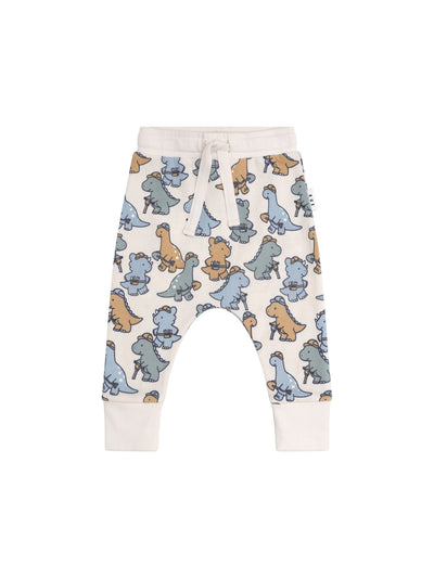 Huxbaby - Construction Dinos Drop Crotch Pant - HB6064S24 Pants Huxbaby 