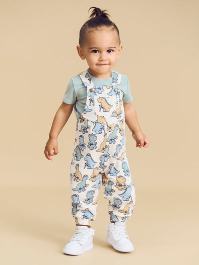 Huxbaby - Construction Dinos Overall - HB0062S24 Overalls Huxbaby 