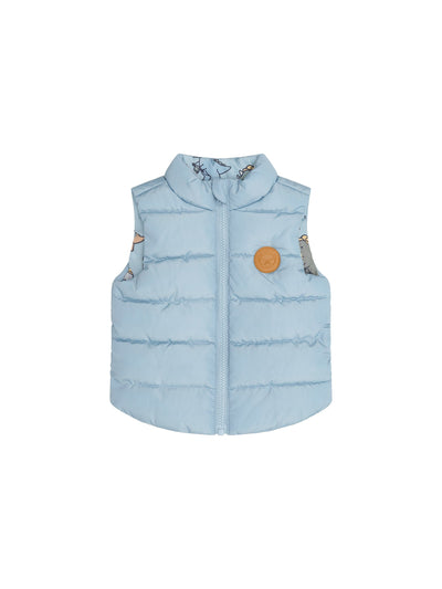 Huxbaby - Construction Dinos Reversible Vest - HB4037S24 Vest Huxbaby 