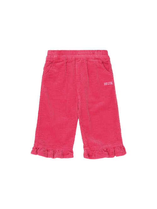 Huxbaby - Cord Frill Hem Pant | Cherry