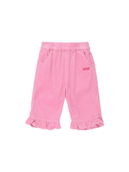 Huxbaby - Cord Frill Hem Pant | Strawberry