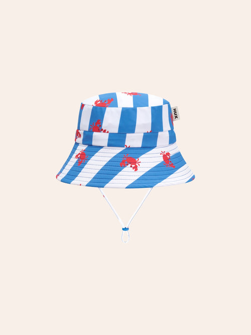 Huxbaby - Crab Stripe Swimhat | Sky Blue Multi