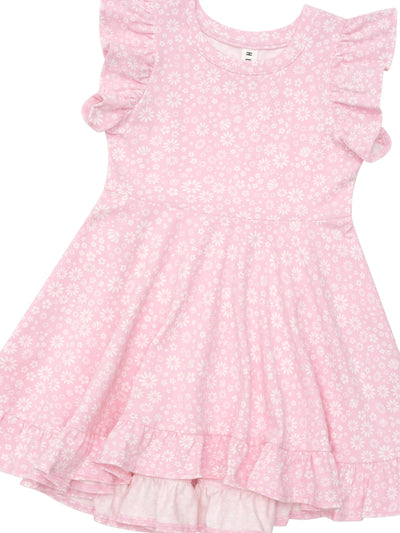 Huxbaby - Daisy Seashell Frill Swing Dress - HB1133S24 Short Sleeve Dress Huxbaby 