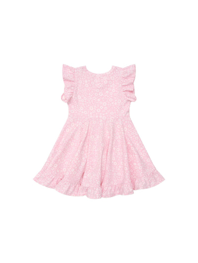 Huxbaby - Daisy Seashell Frill Swing Dress - HB1133S24 Short Sleeve Dress Huxbaby 