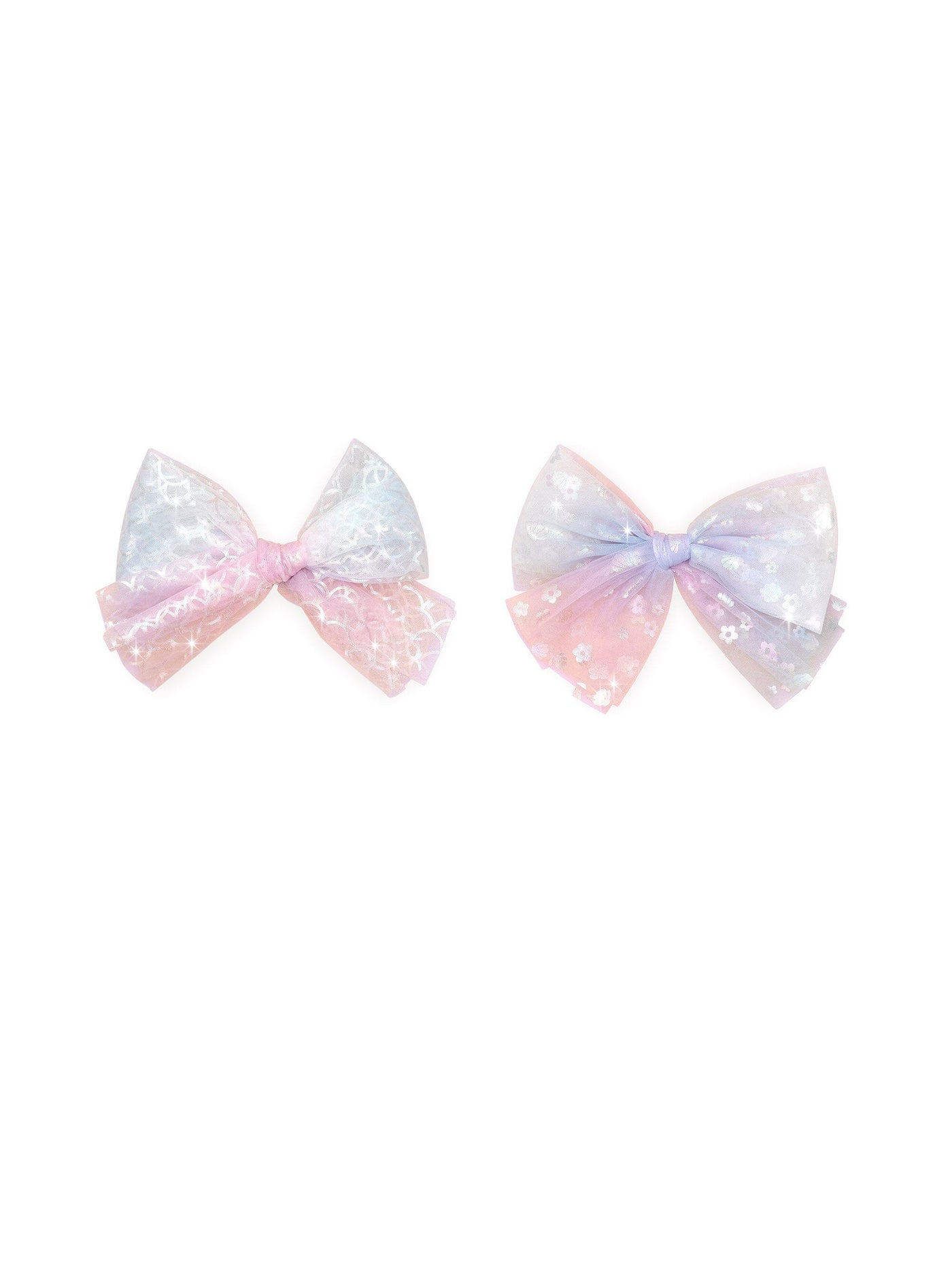 Huxbaby - Daisy Seashell Tulle 2Pk Hair Bow - HB8117S24 Hair Bows Huxbaby 