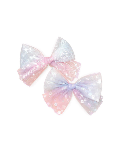 Huxbaby - Daisy Seashell Tulle 2Pk Hair Bow - HB8117S24