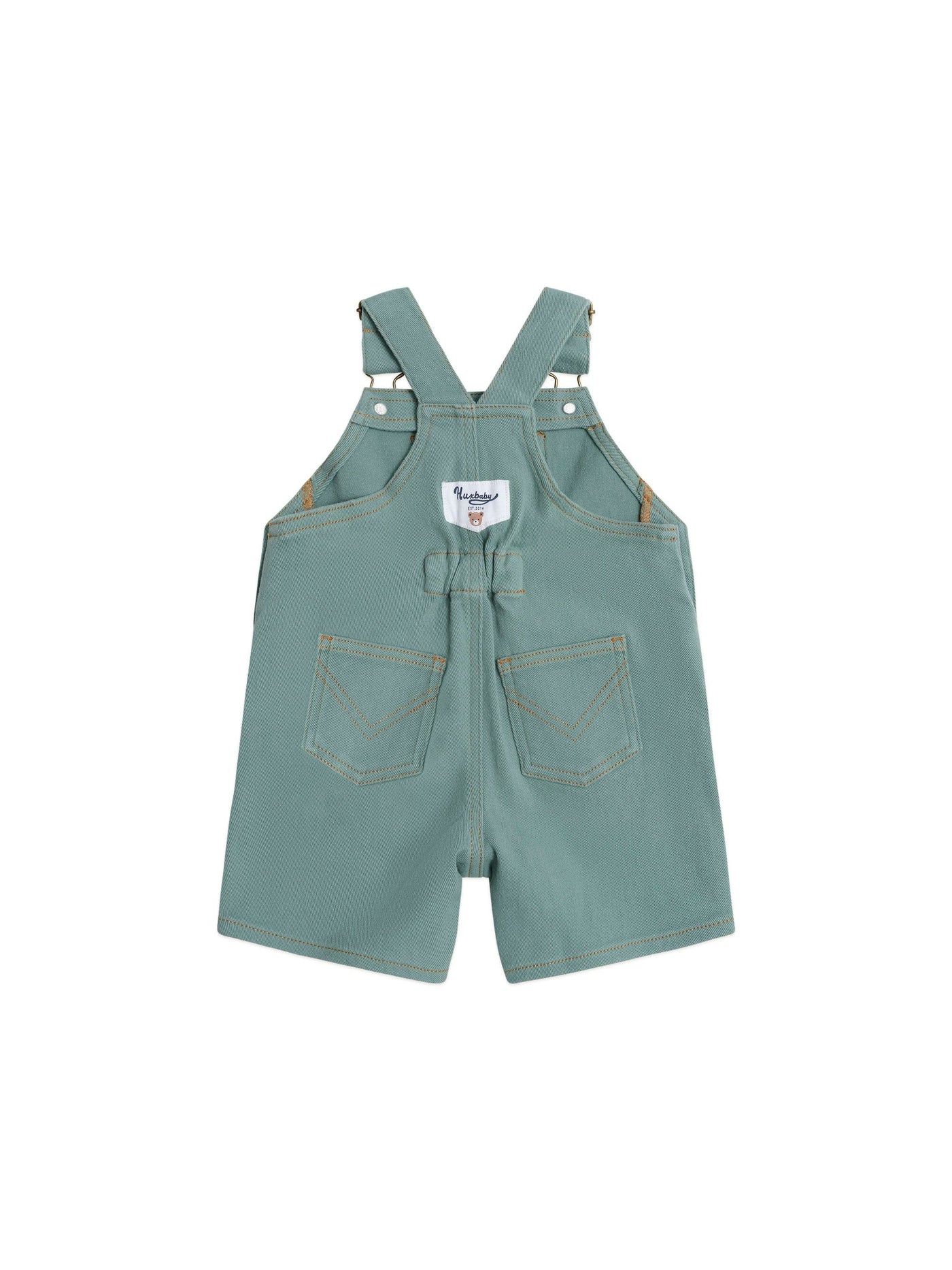 Huxbaby - Denim Short Overalls Green - HB0244S25 Overalls Huxbaby 
