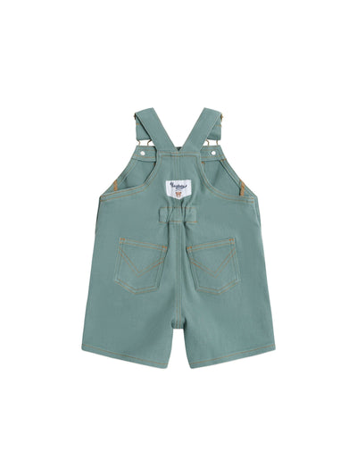 Huxbaby - Denim Short Overalls Green - HB0244S25 Overalls Huxbaby 