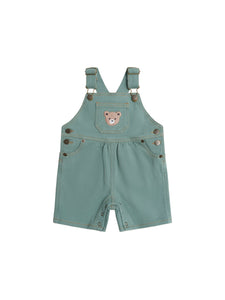 Huxbaby  - Denim Short Overalls Green - HB0244S25