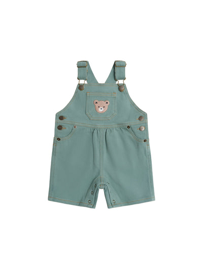 Huxbaby - Denim Short Overalls Green - HB0244S25 Overalls Huxbaby 