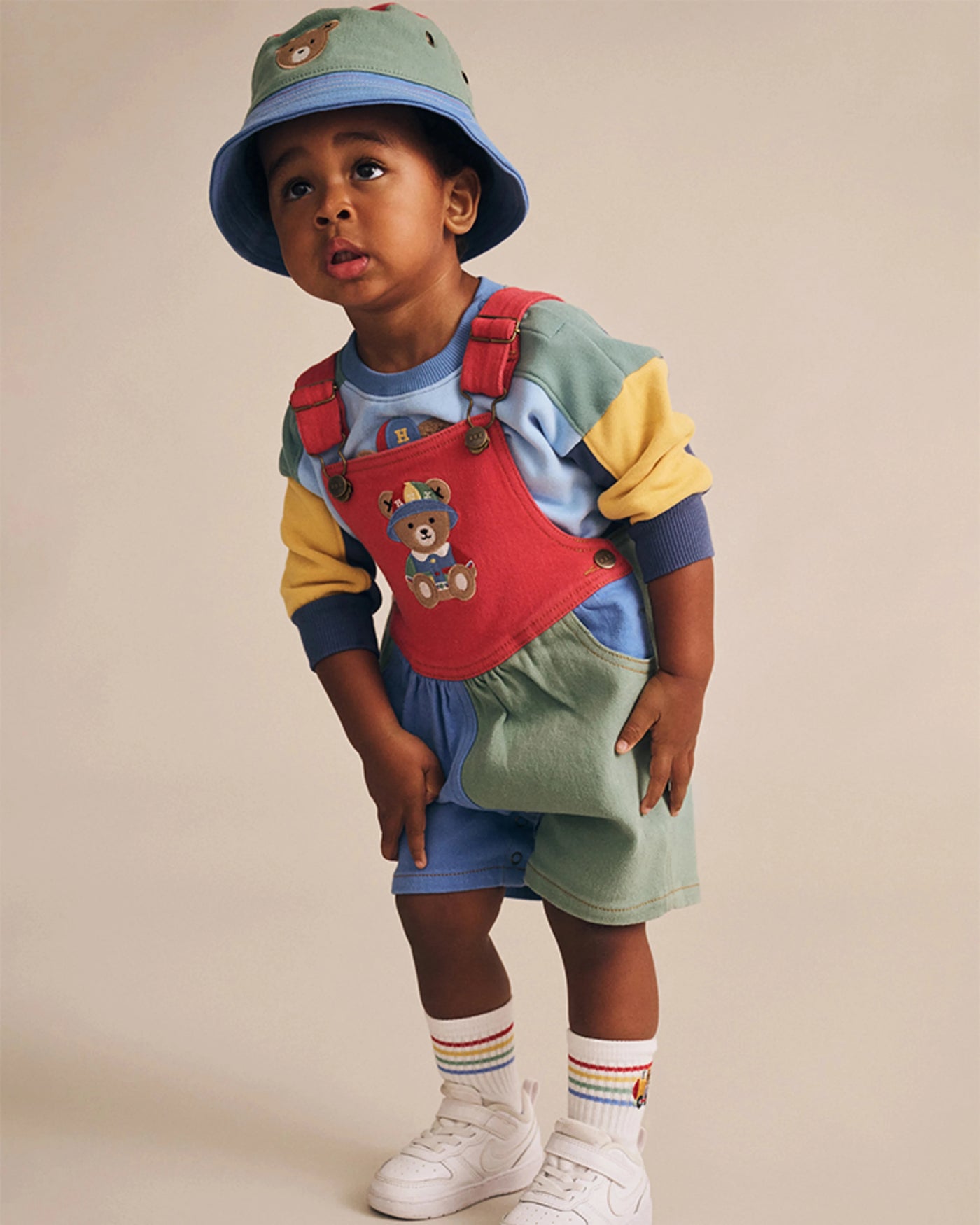 Huxbaby - Denim Short Overalls Multicolour - HB0242S25 Overalls Huxbaby 