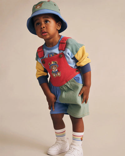 Huxbaby - Denim Short Overalls Multicolour - HB0242S25 Overalls Huxbaby 