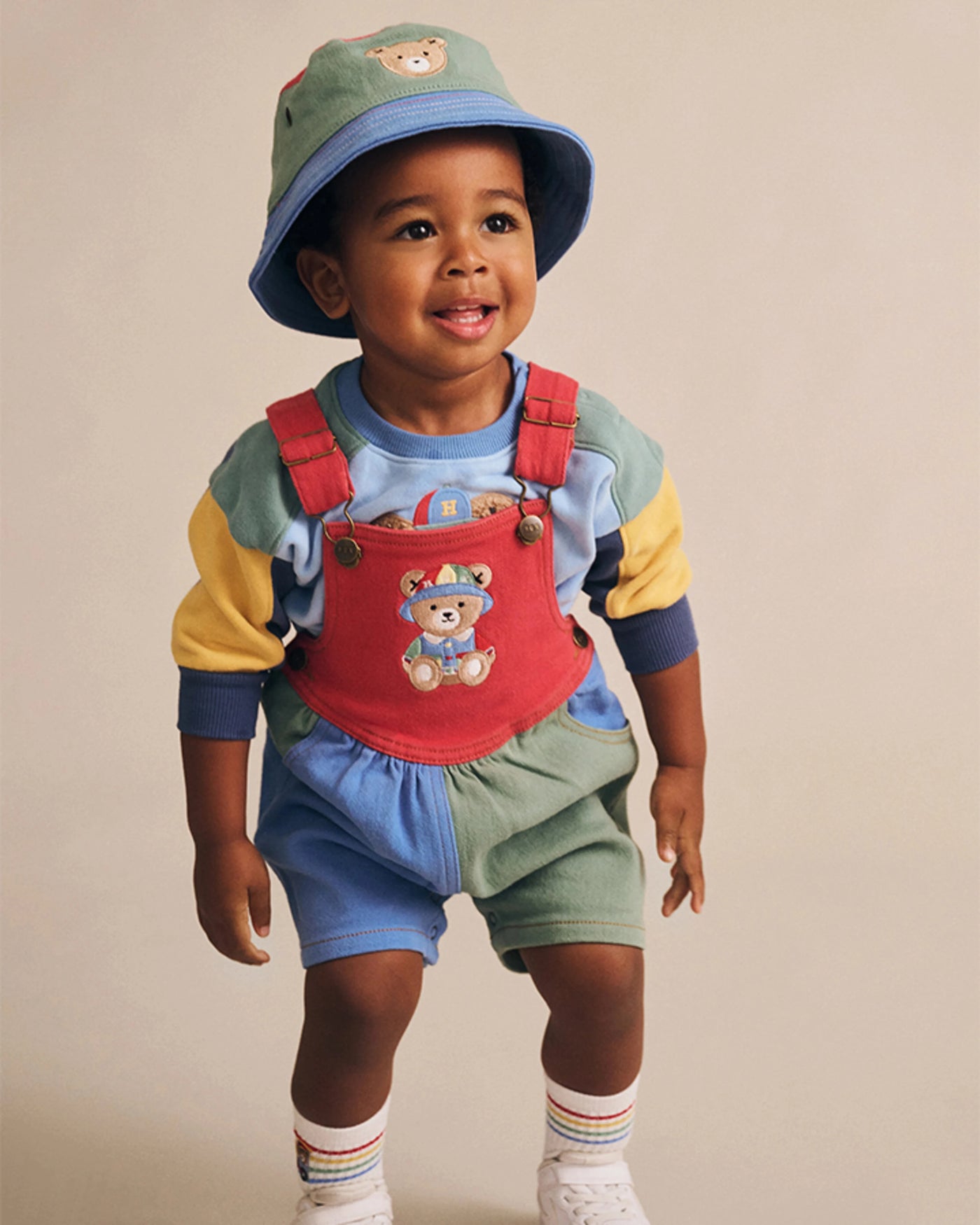 Huxbaby - Denim Short Overalls Multicolour - HB0242S25 Overalls Huxbaby 
