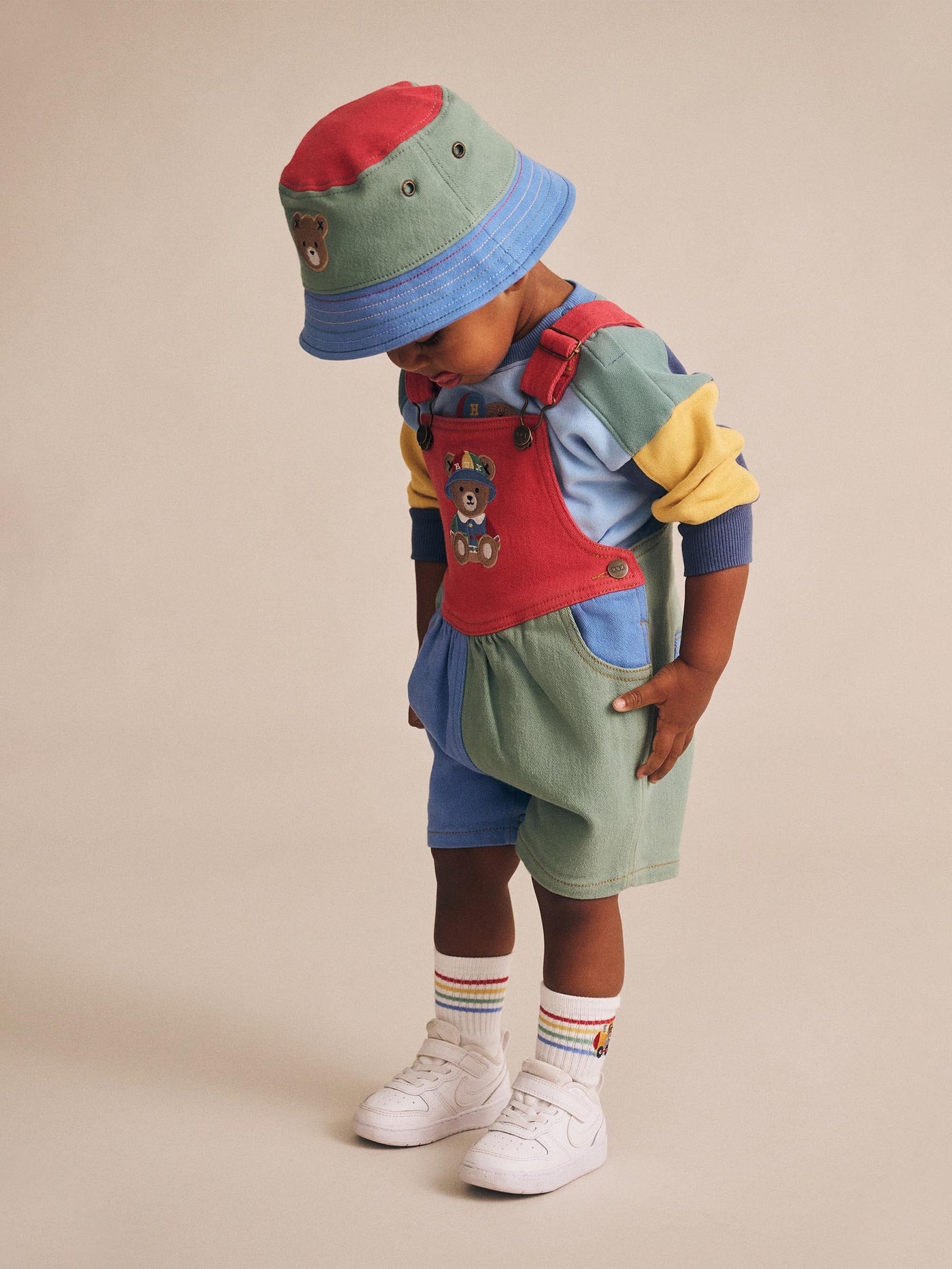 Huxbaby - Denim Short Overalls Multicolour - HB0242S25 Overalls Huxbaby 