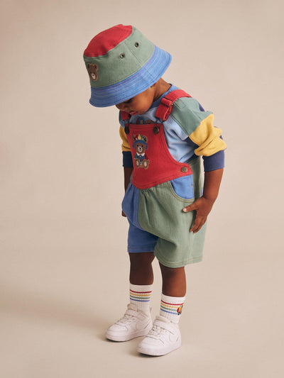 Huxbaby - Denim Short Overalls Multicolour - HB0242S25 Overalls Huxbaby 