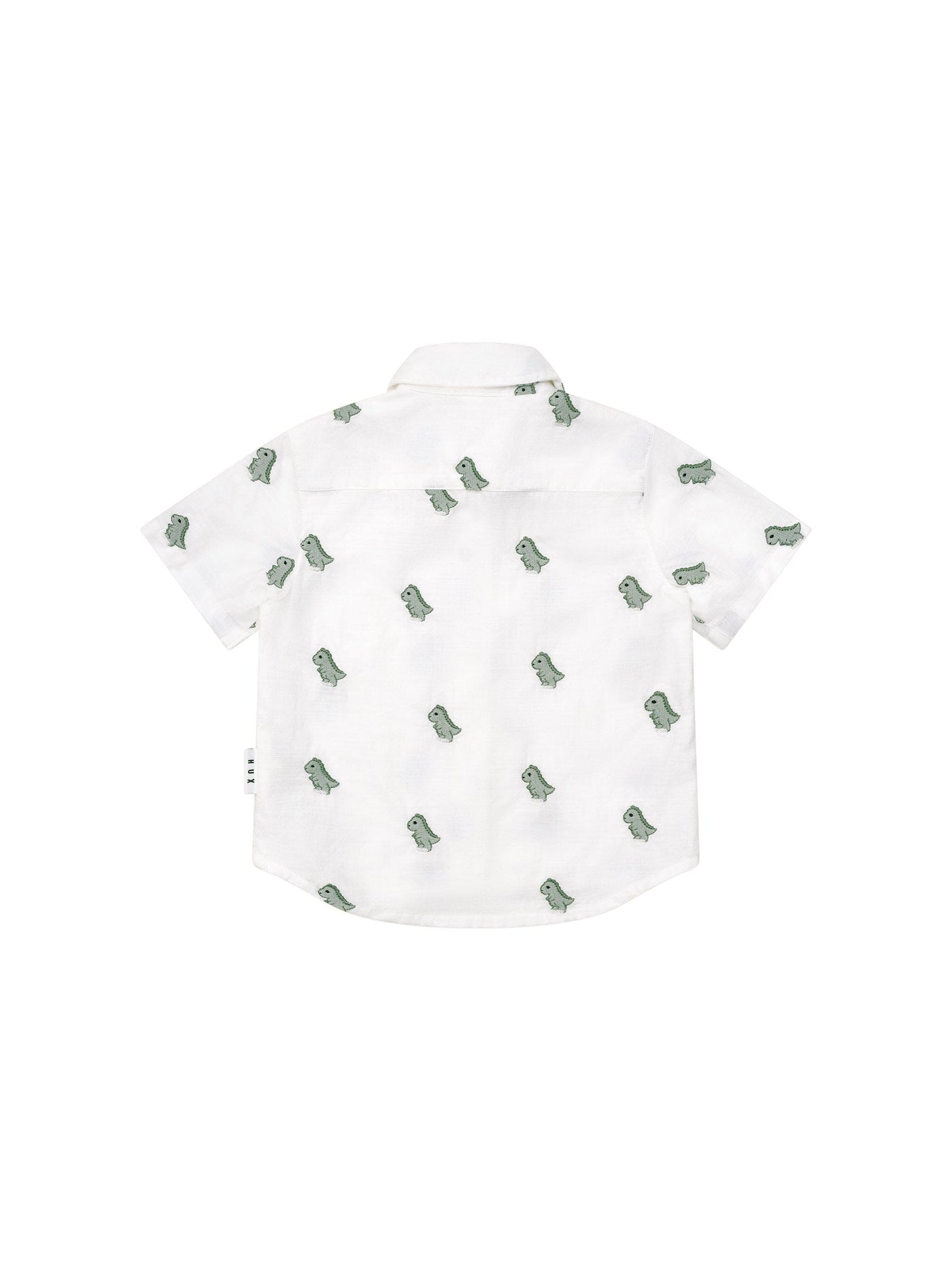 Huxbaby - Dino Embroidered Shirt - HB2292S24 Short Sleeve Shirt Huxbaby 