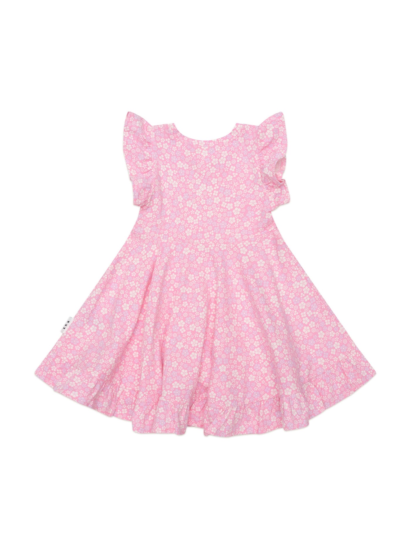 Huxbaby - Ditsy Floral Frill Swing Dress - HB1162W25 Short Sleeve Dress Huxbaby 