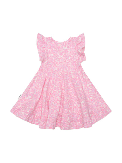 Huxbaby - Ditsy Floral Frill Swing Dress - HB1162W25 Short Sleeve Dress Huxbaby 