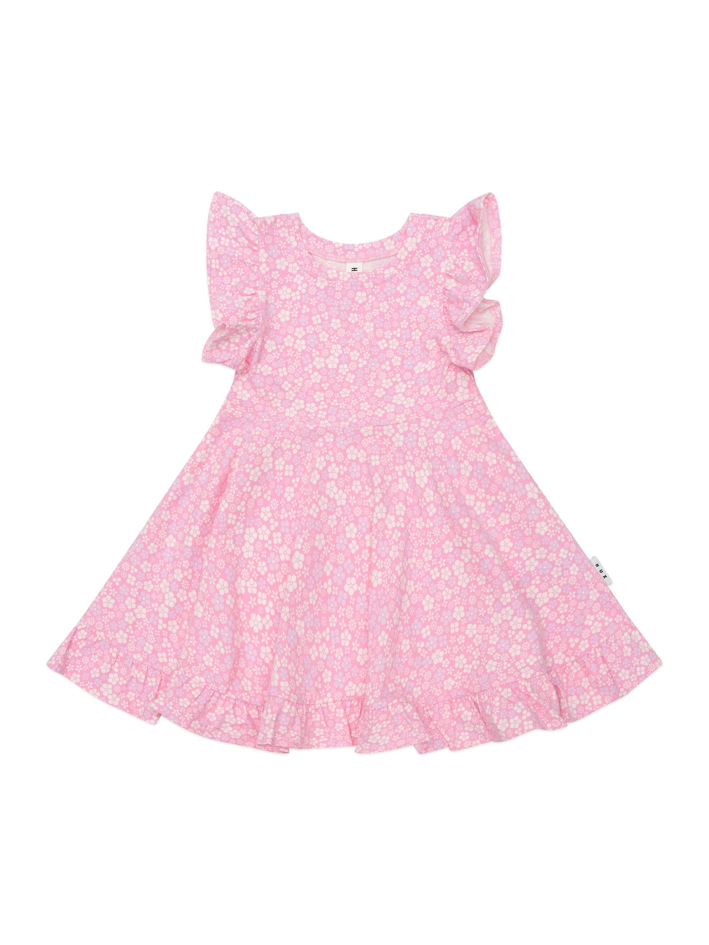 Huxbaby - Ditsy Floral Frill Swing Dress - HB1162W25 Short Sleeve Dress Huxbaby 