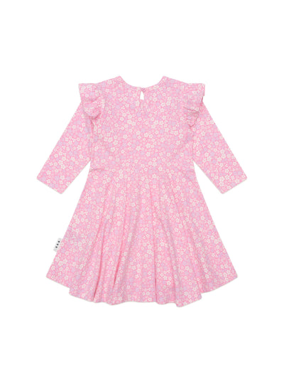 Huxbaby - Ditsy Floral Shirred Long Sleeve Dress - HB1163W25 Long Sleeve Dress Huxbaby 